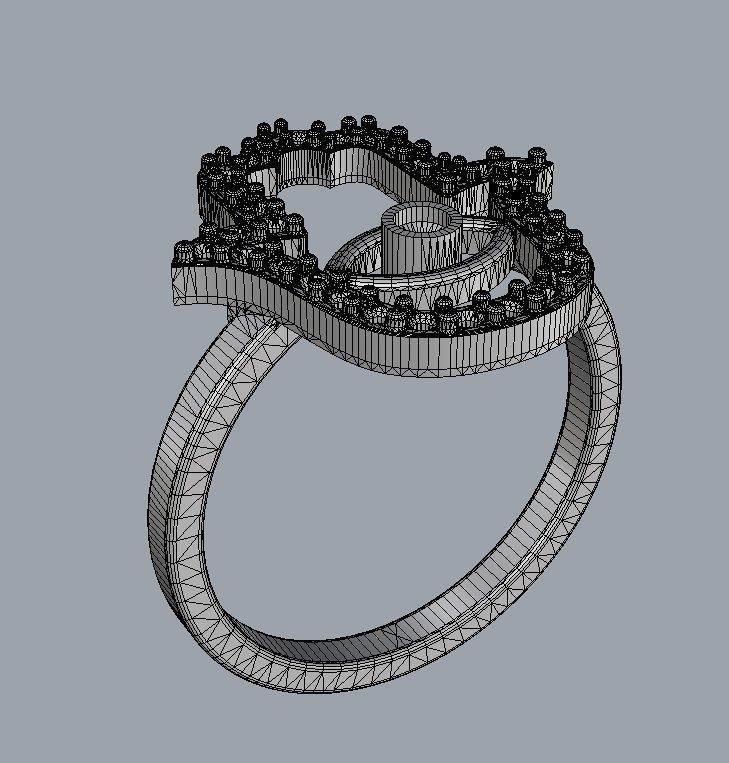 Hamsa Ring 3D print model_12