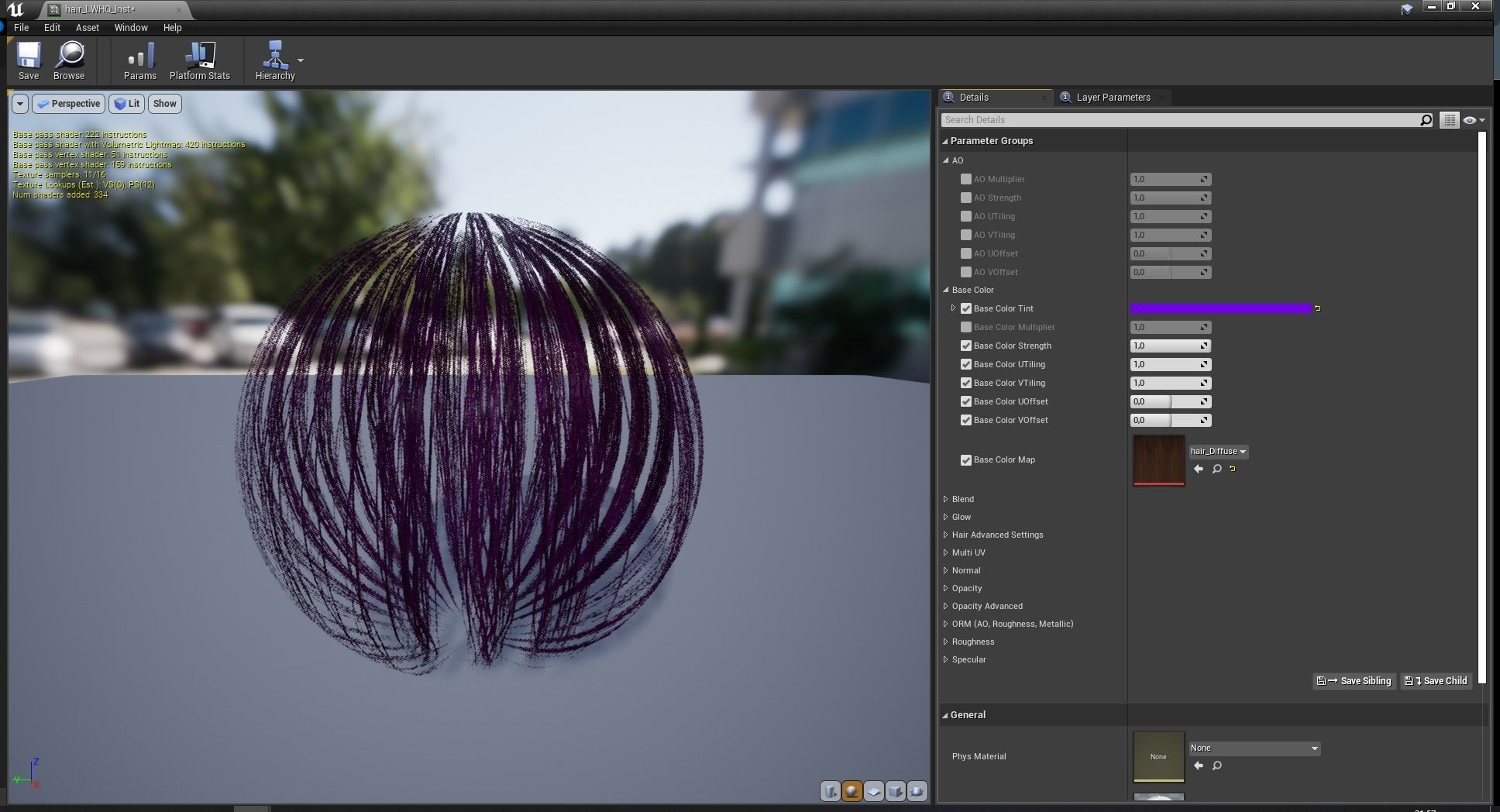 Cute Haircut Female Woman Girl Realistic cartoon hair Low-poly 3D model_18
