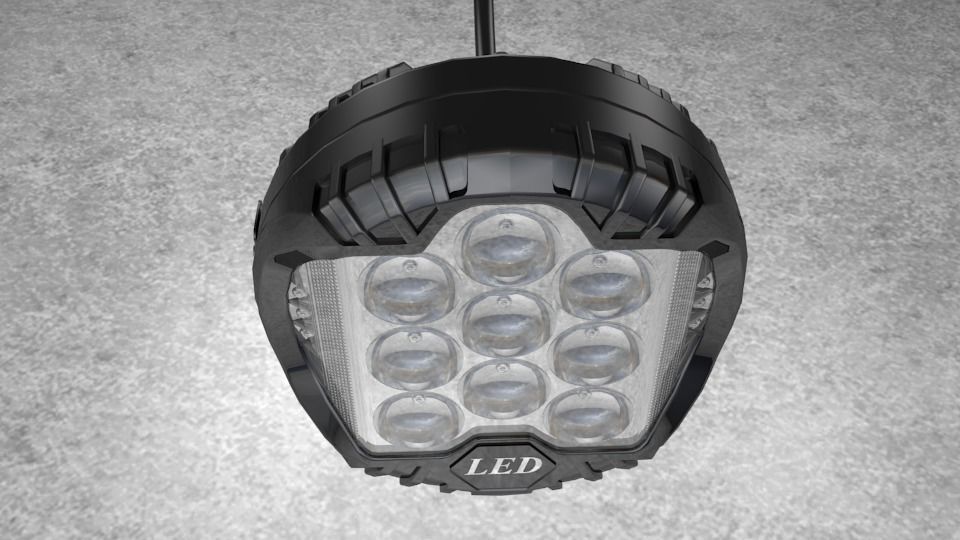 Led Ramp Arb 3D model LED ARB Light Circular Lamp Led Bar Lighting VR / AR / low ...