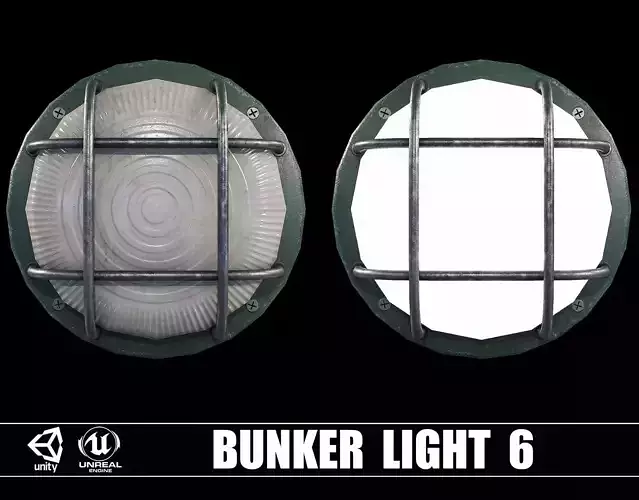 Bunker Light v6 Low-poly 3D model