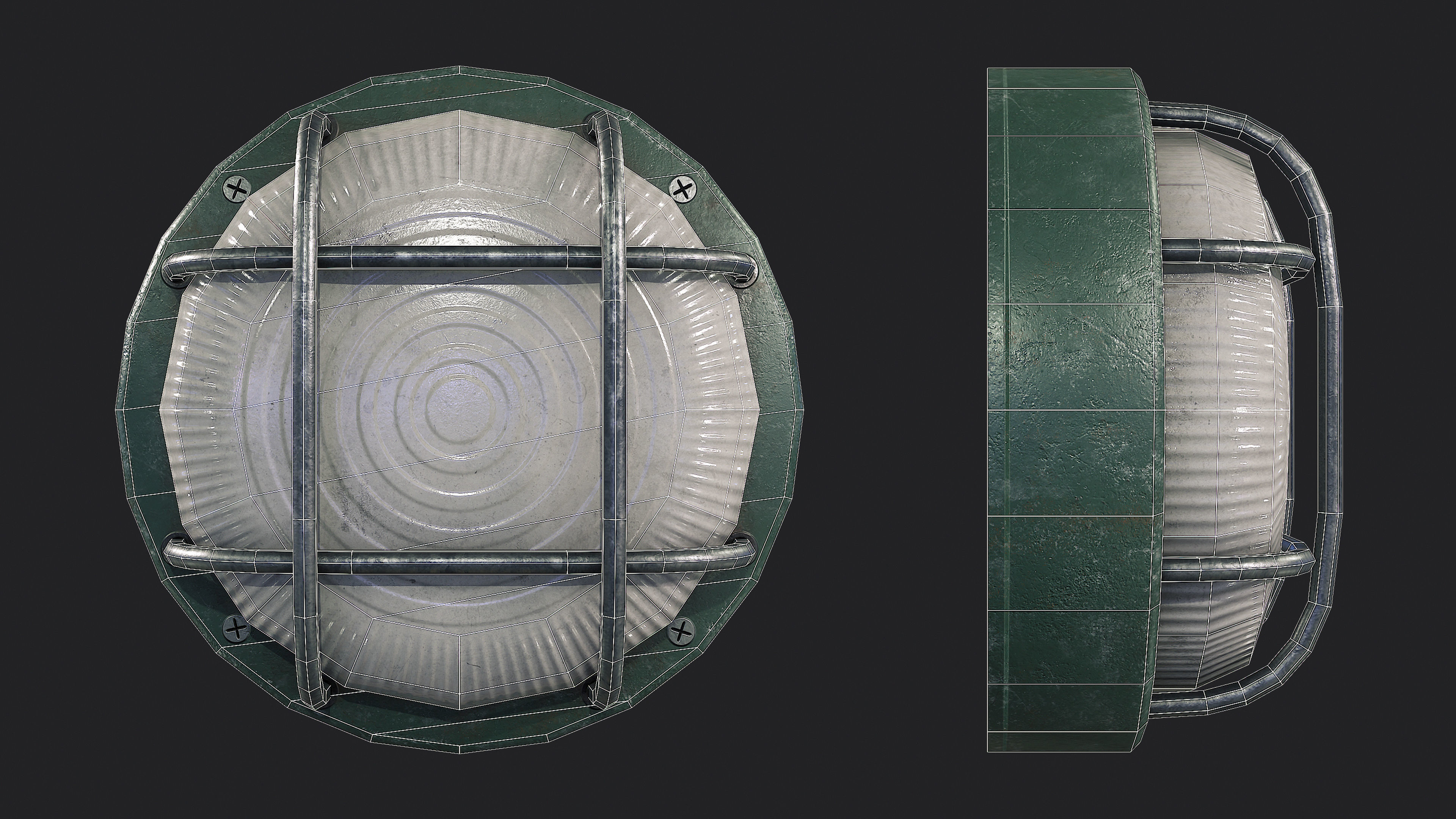 Bunker Light v6 Low-poly 3D model_3