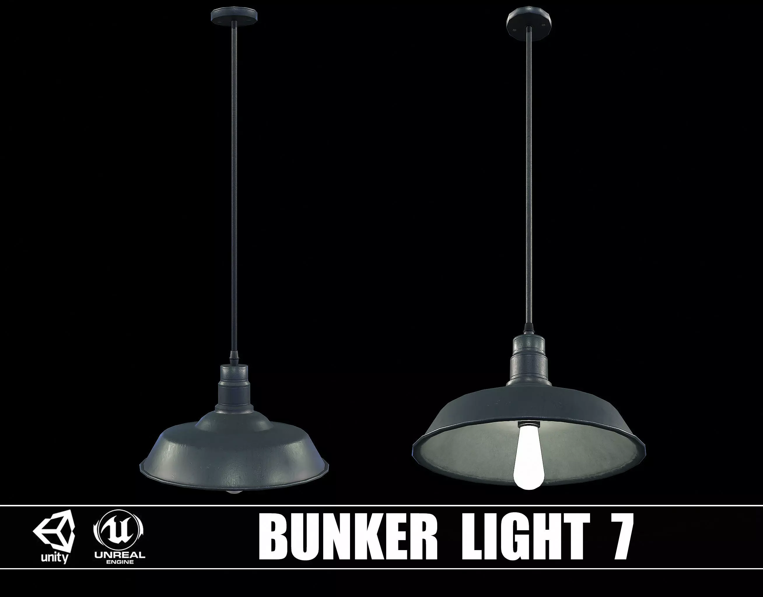 Bunker Light v7 Low-poly 3D model_0