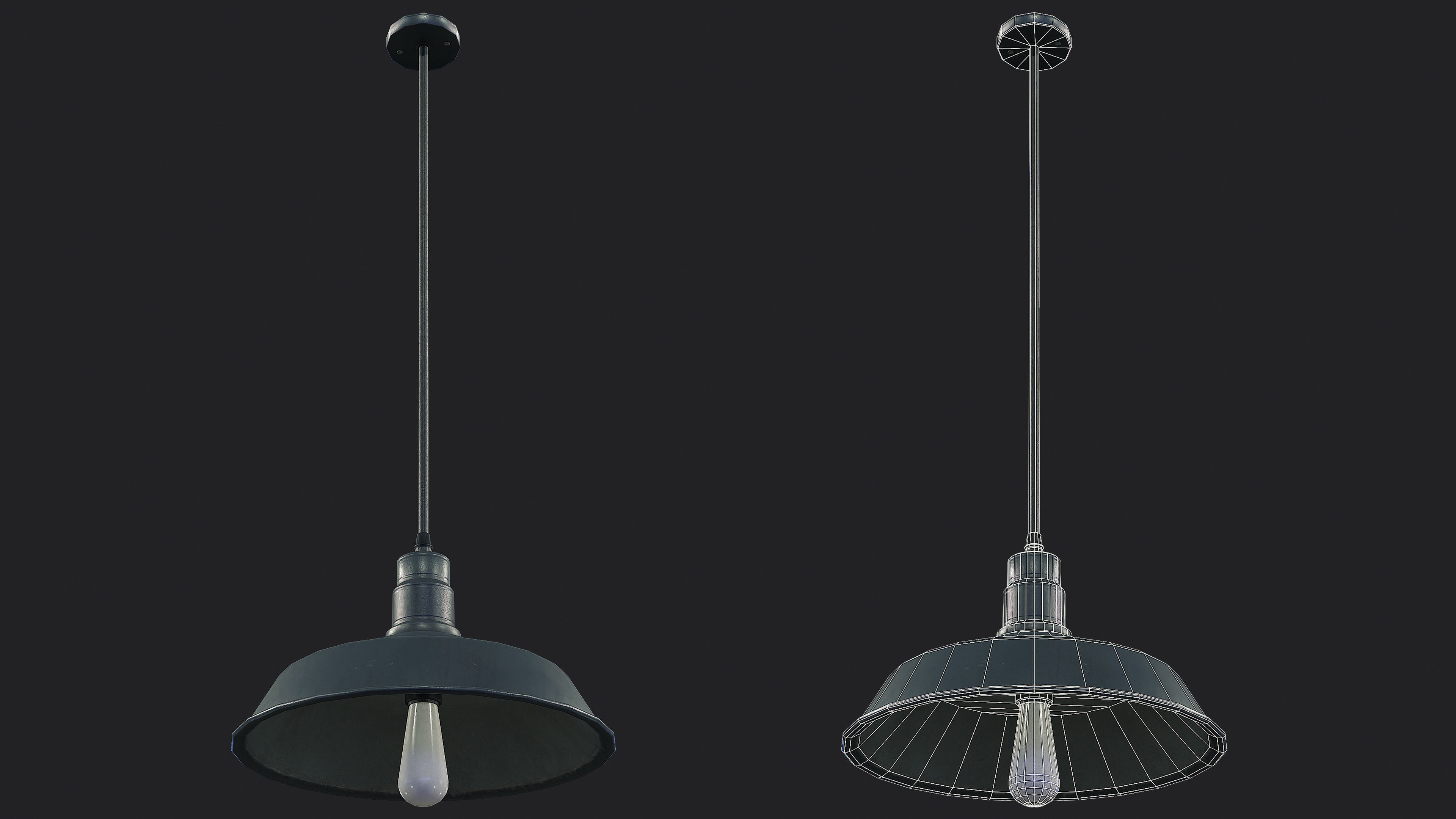 Bunker Light v7 Low-poly 3D model_3