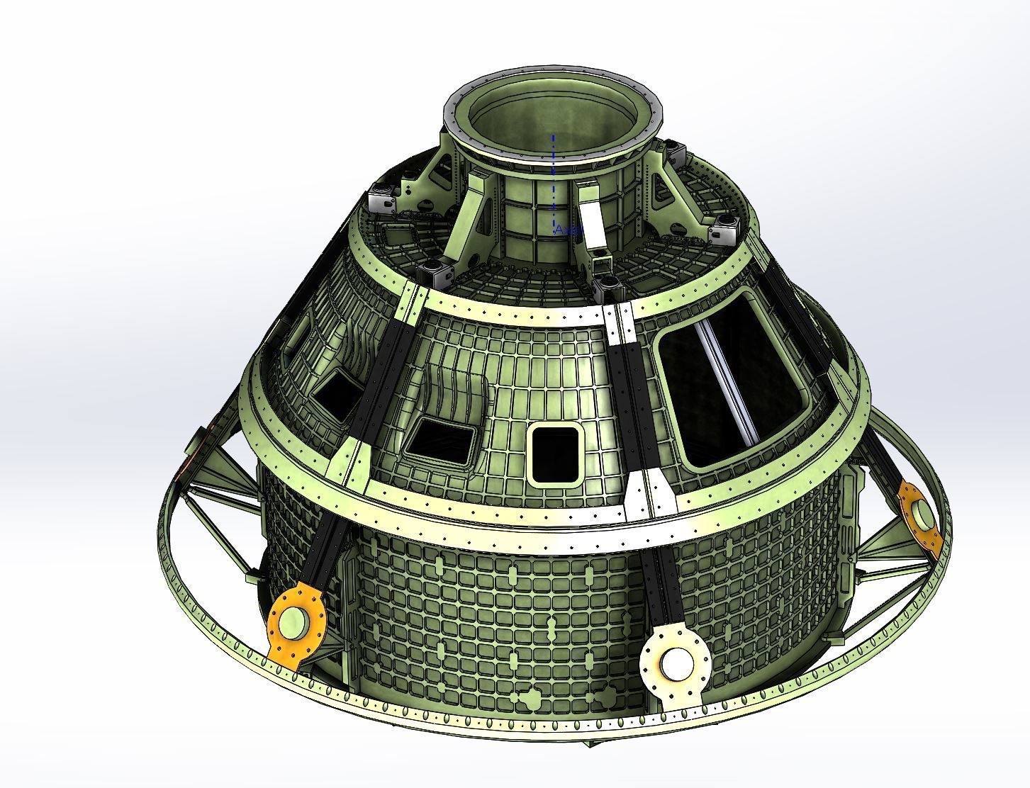 NASA Orion - Artemis Crew Capsule Structure - 17 Detailed Parts 3D print model_1