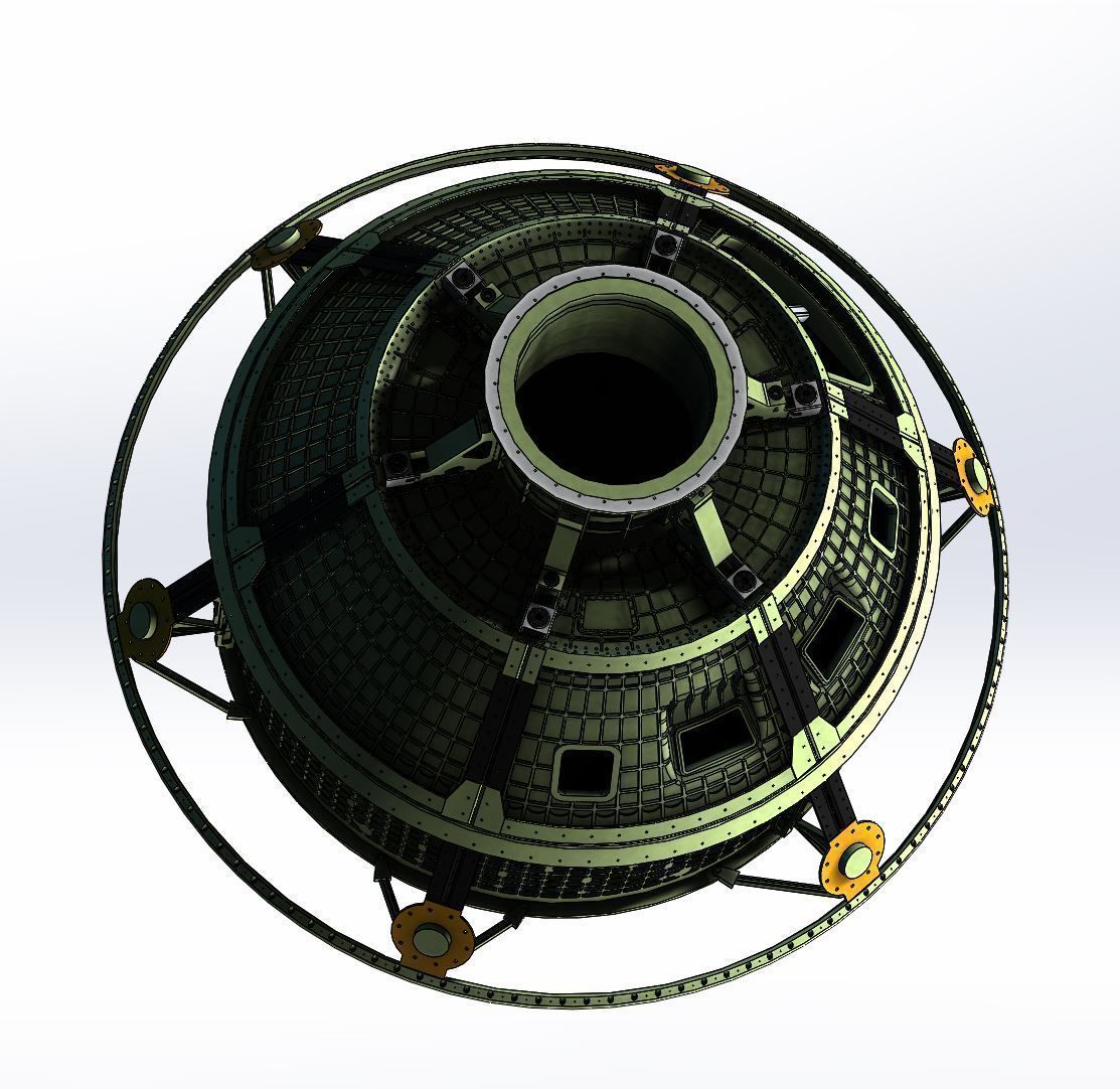 NASA Orion - Artemis Crew Capsule Structure - 17 Detailed Parts 3D print model_6