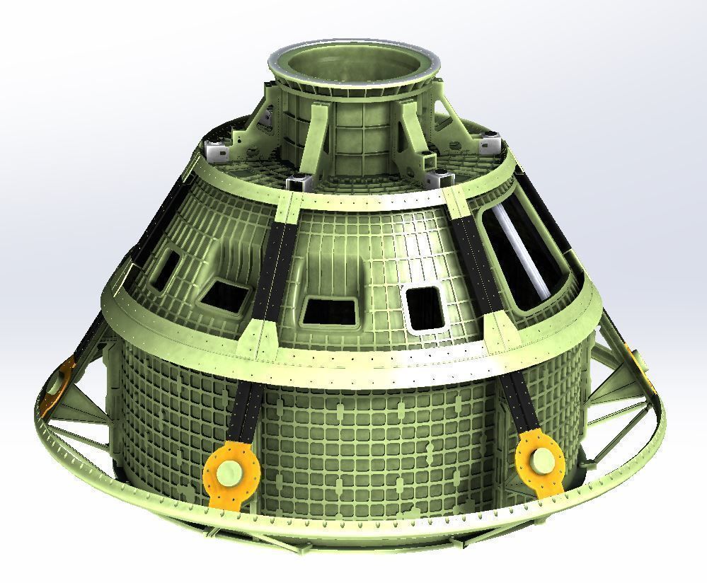 NASA Orion - Artemis Crew Capsule Structure - 17 Detailed Parts 3D print model_9
