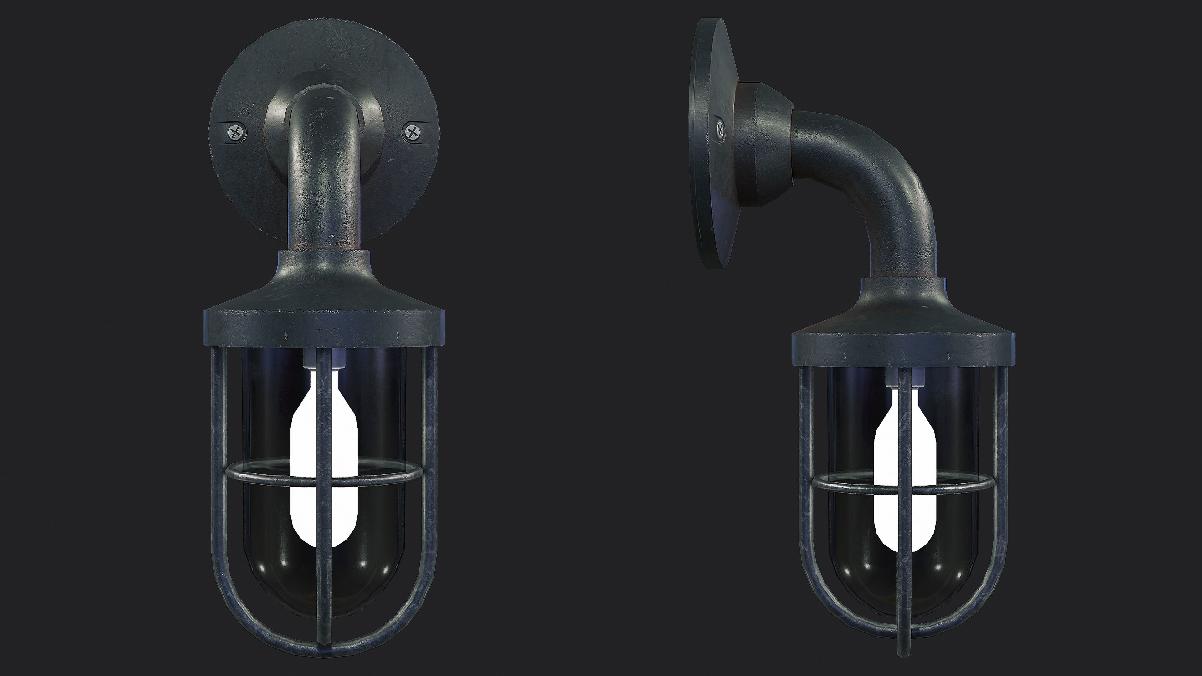 Bunker Light v8 Low-poly 3D model_2
