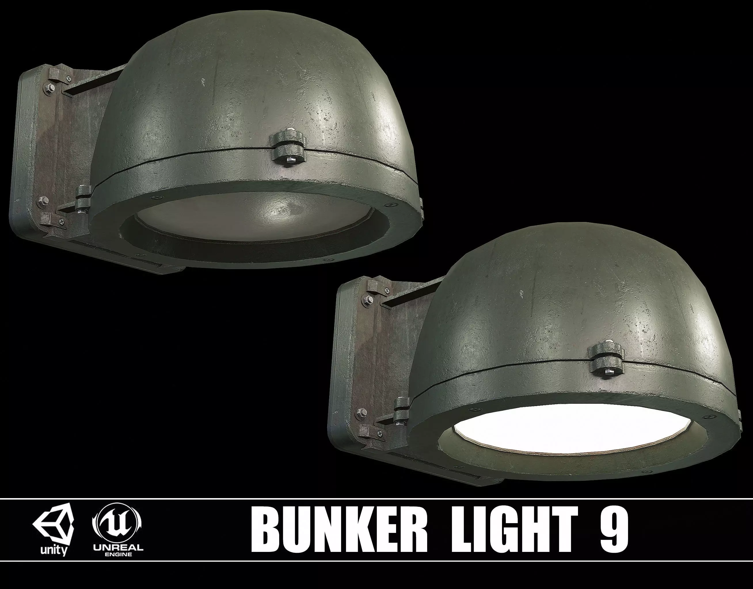 Bunker Light v9 Low-poly 3D model_0