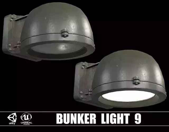 Bunker Light v9 Low-poly 3D model