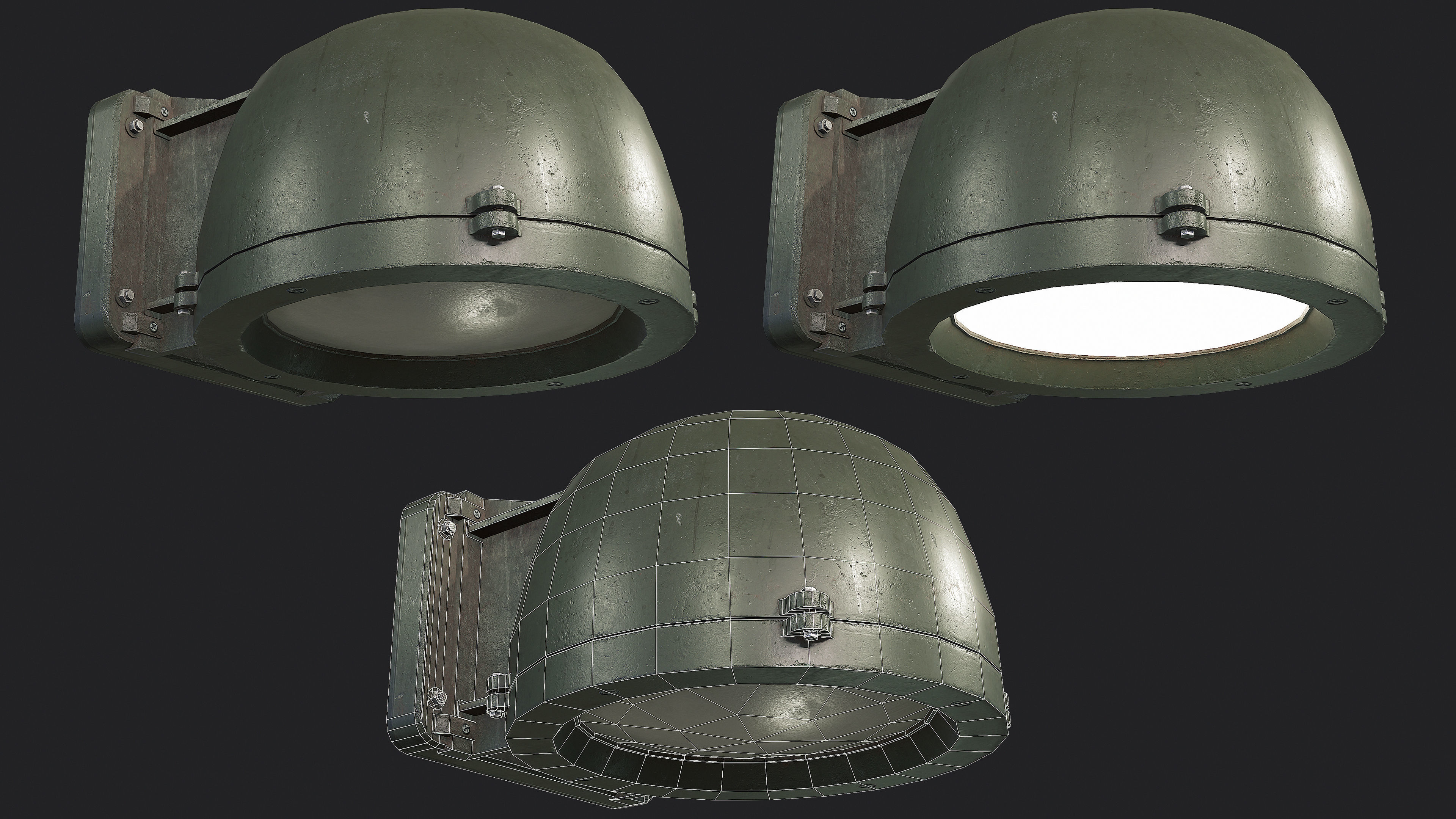 Bunker Light v9 Low-poly 3D model_1