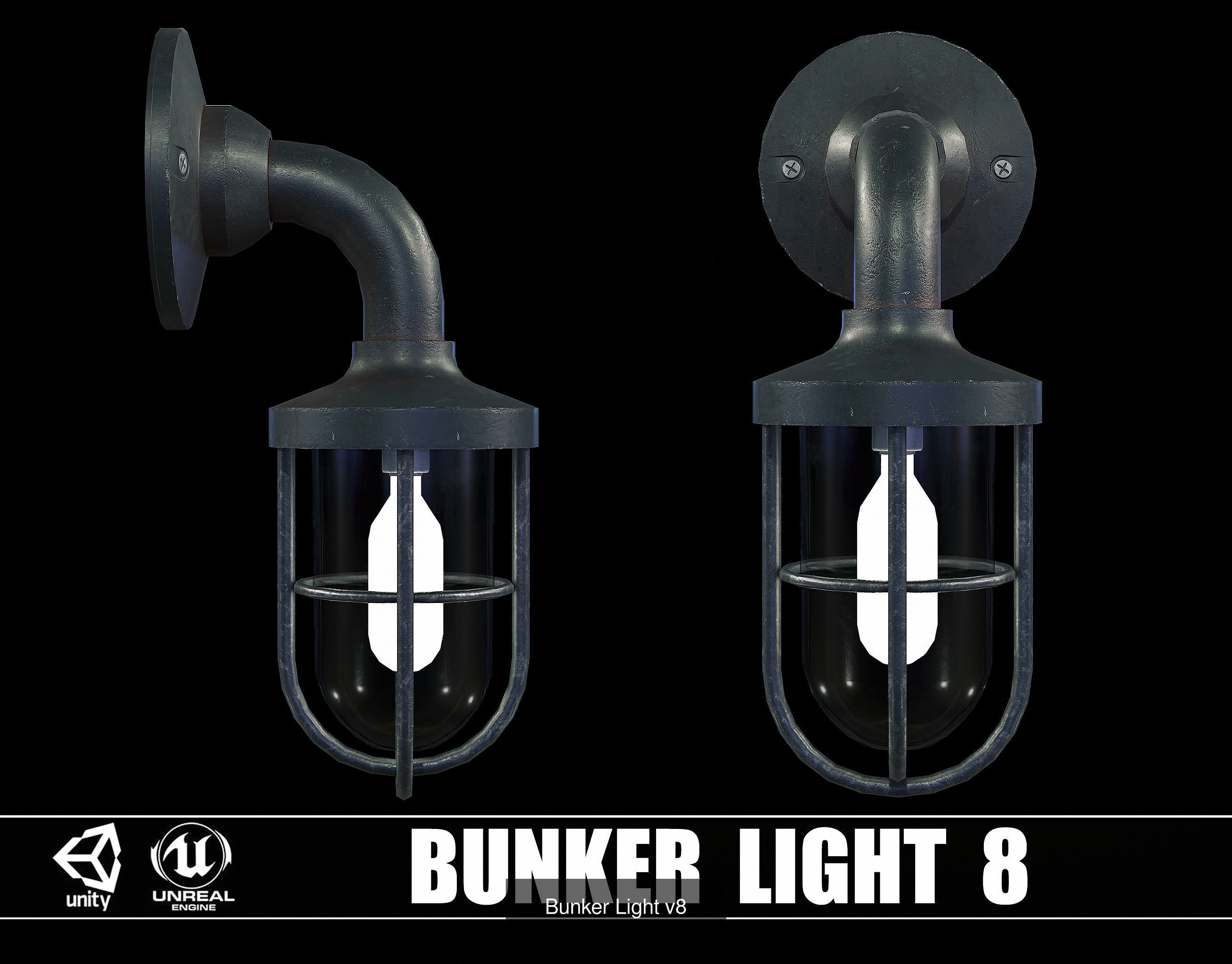 Pack of 9 Bunker Light 3D Model Collection_9