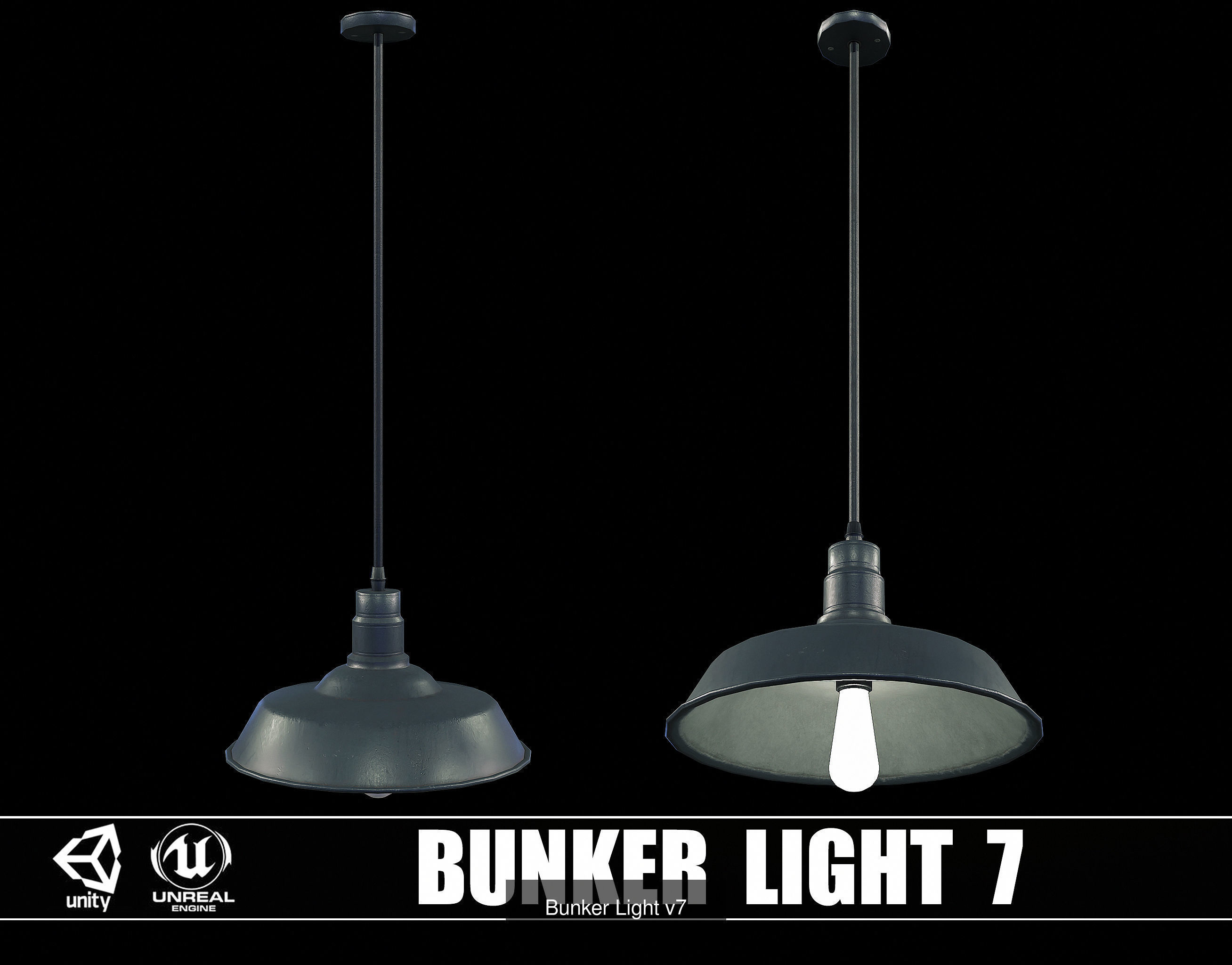 Pack of 9 Bunker Light 3D Model Collection_8