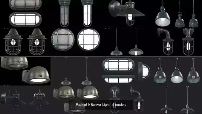 Pack of 9 Bunker Light