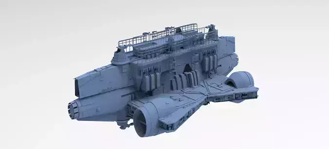Floating Convoy Ship 3 3D model