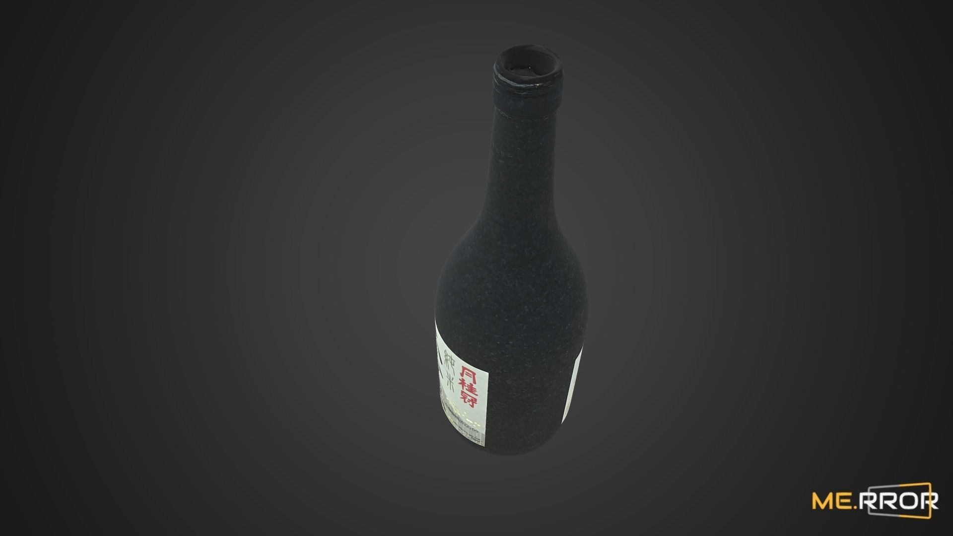 Japanese Alcoholic Beverage Sake Bottle 3D model_6