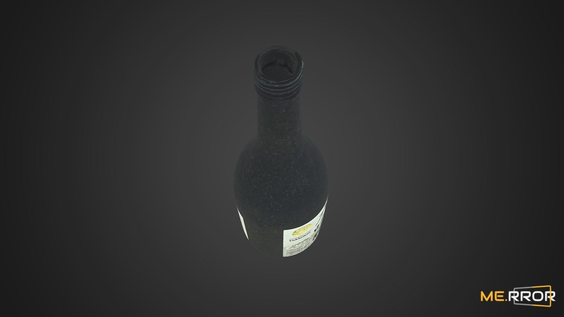 Japanese Alcoholic Beverage Sake Bottle 3D model_3