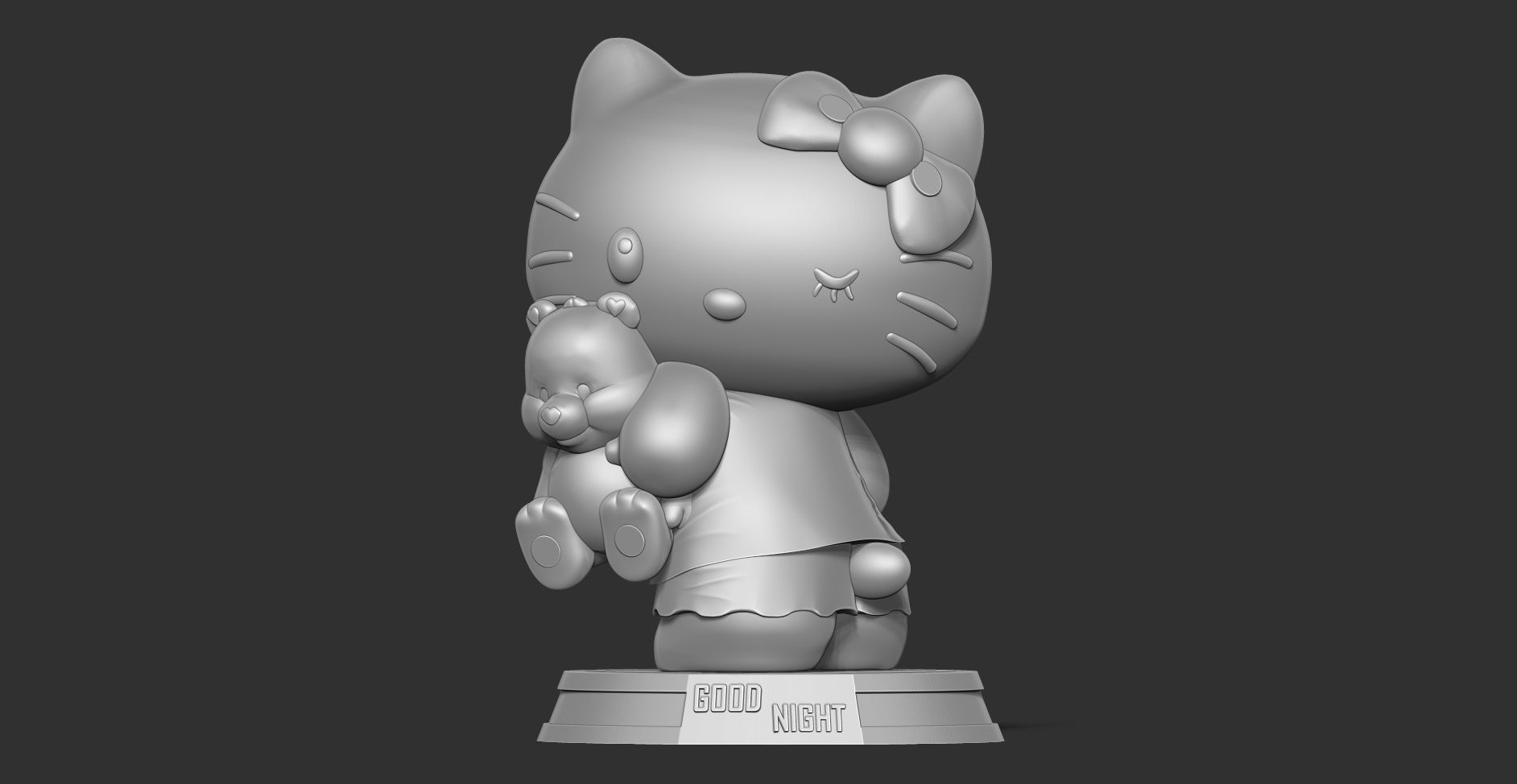 Good night Hello Kitty 3D print model_10