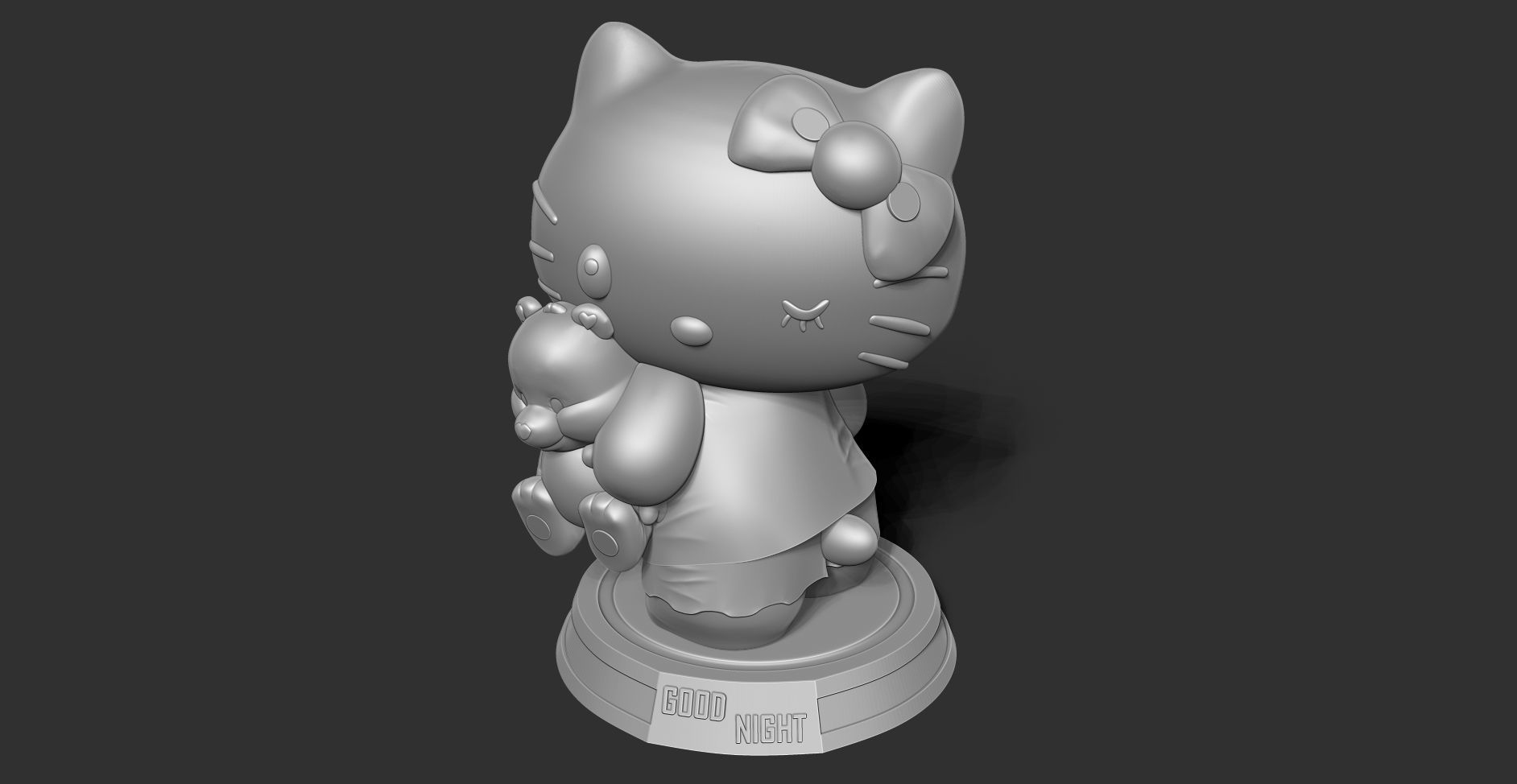 Good night Hello Kitty 3D print model_18
