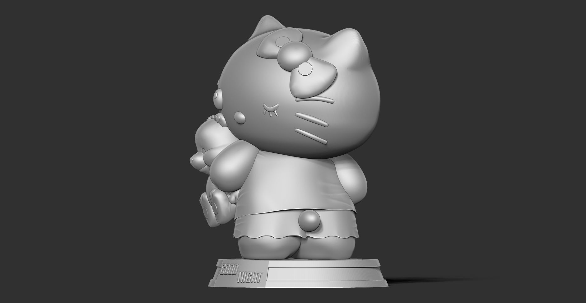 Good night Hello Kitty 3D print model_12