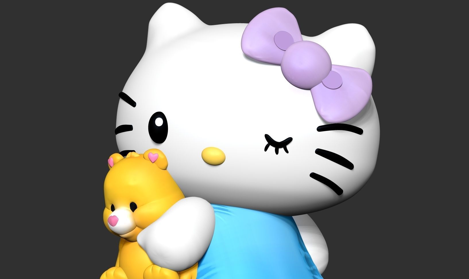 Good night Hello Kitty 3D print model_5