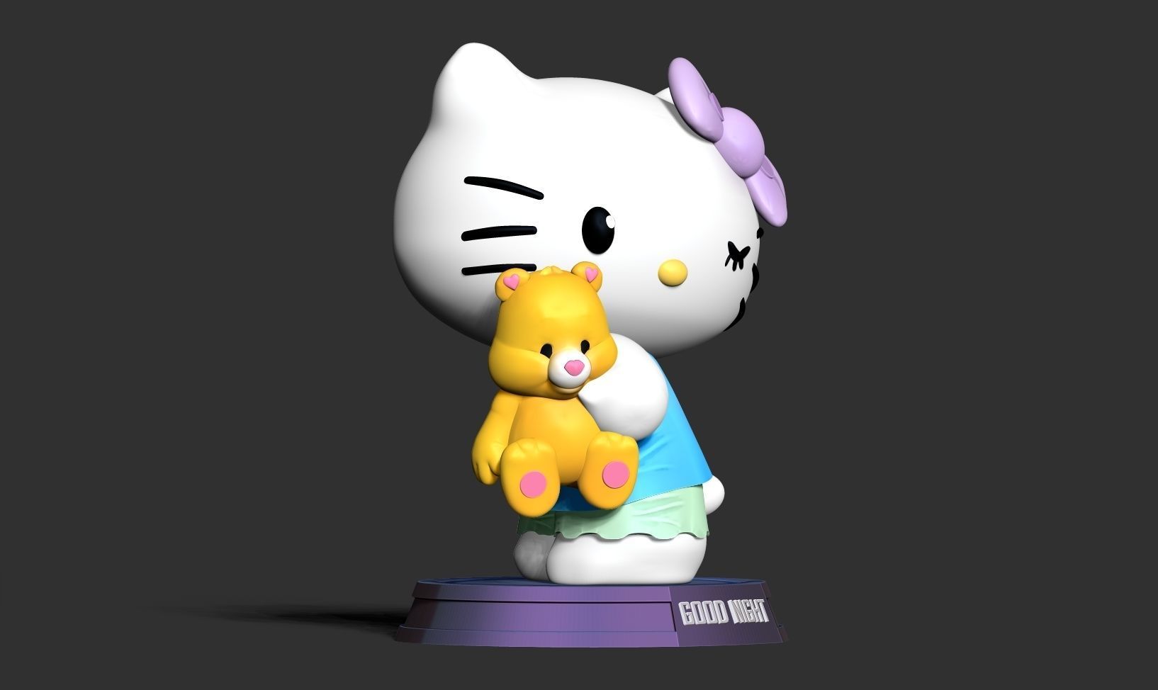 Good night Hello Kitty 3D print model_13
