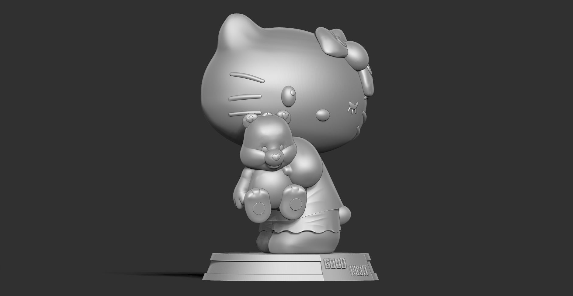 Good night Hello Kitty 3D print model_14
