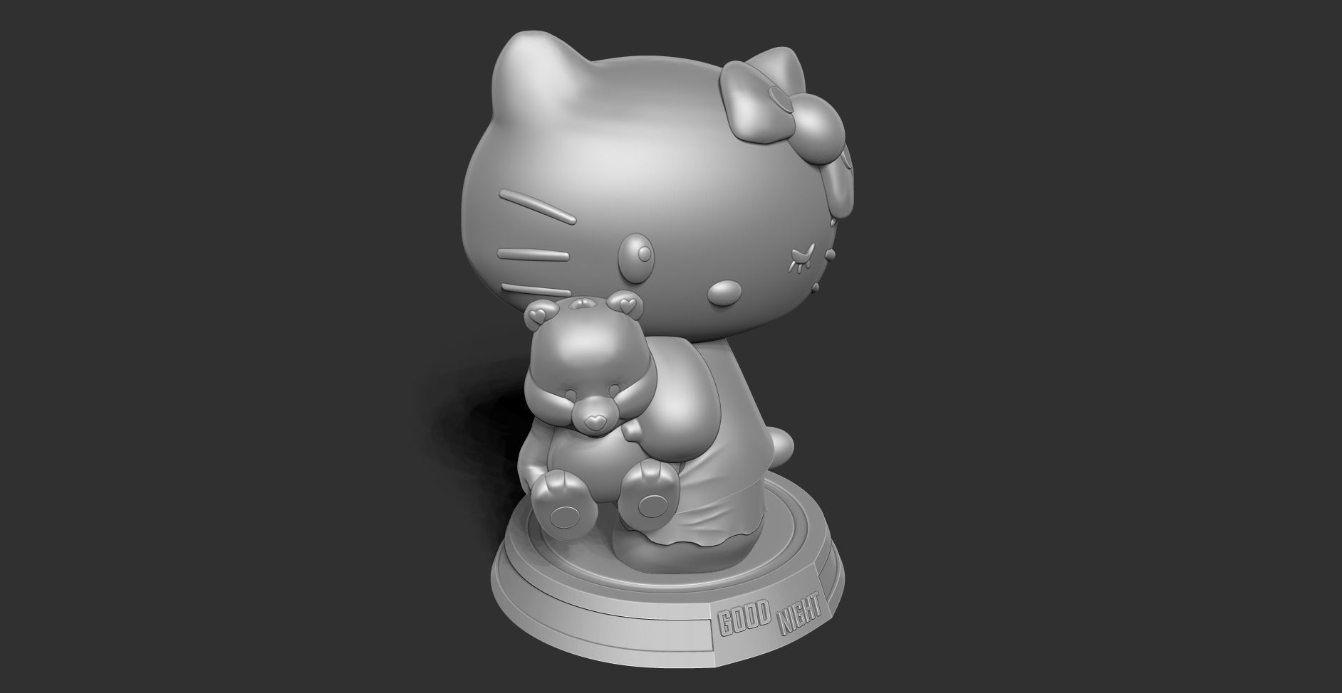Good night Hello Kitty 3D print model_16
