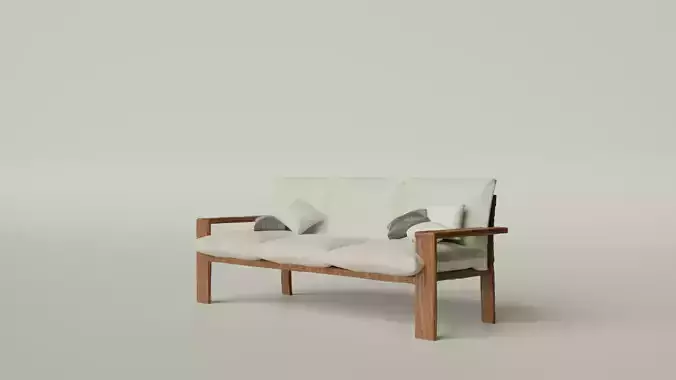 Wooden sofa