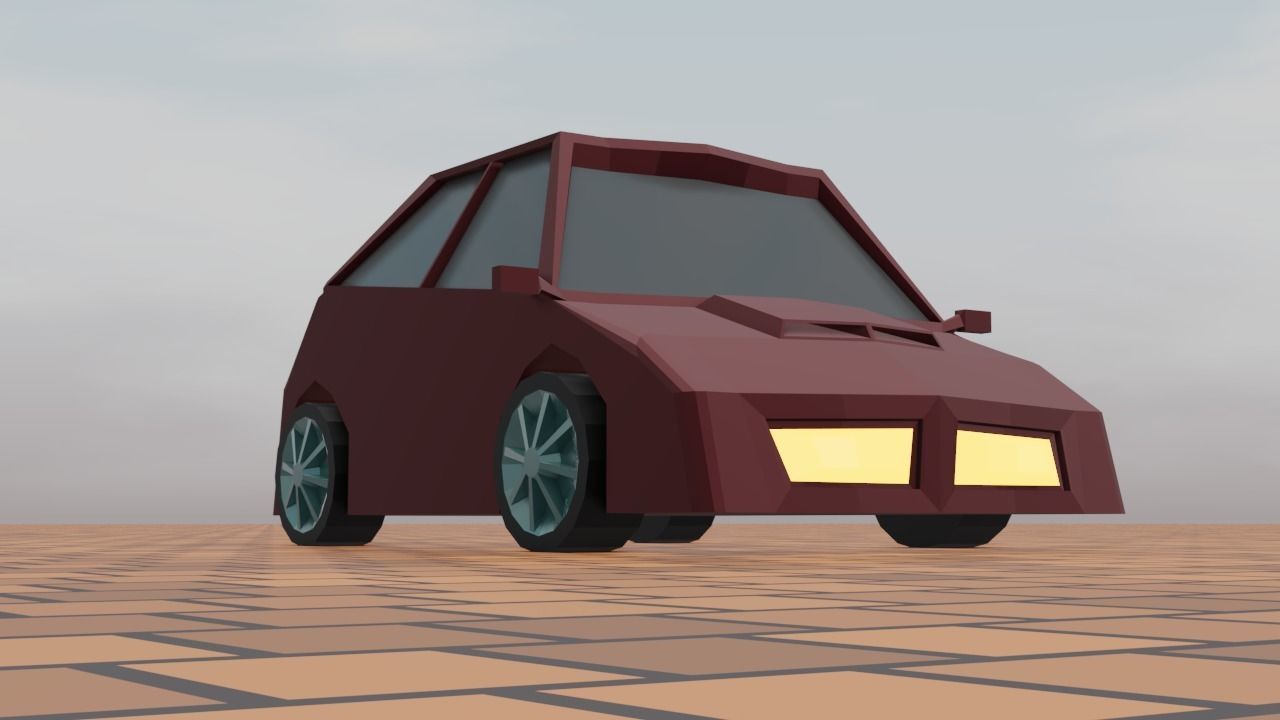 motor car Free 3D model_1