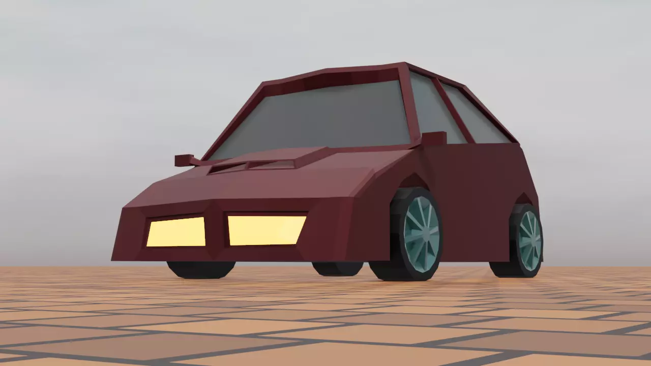 motor car Free 3D model_0