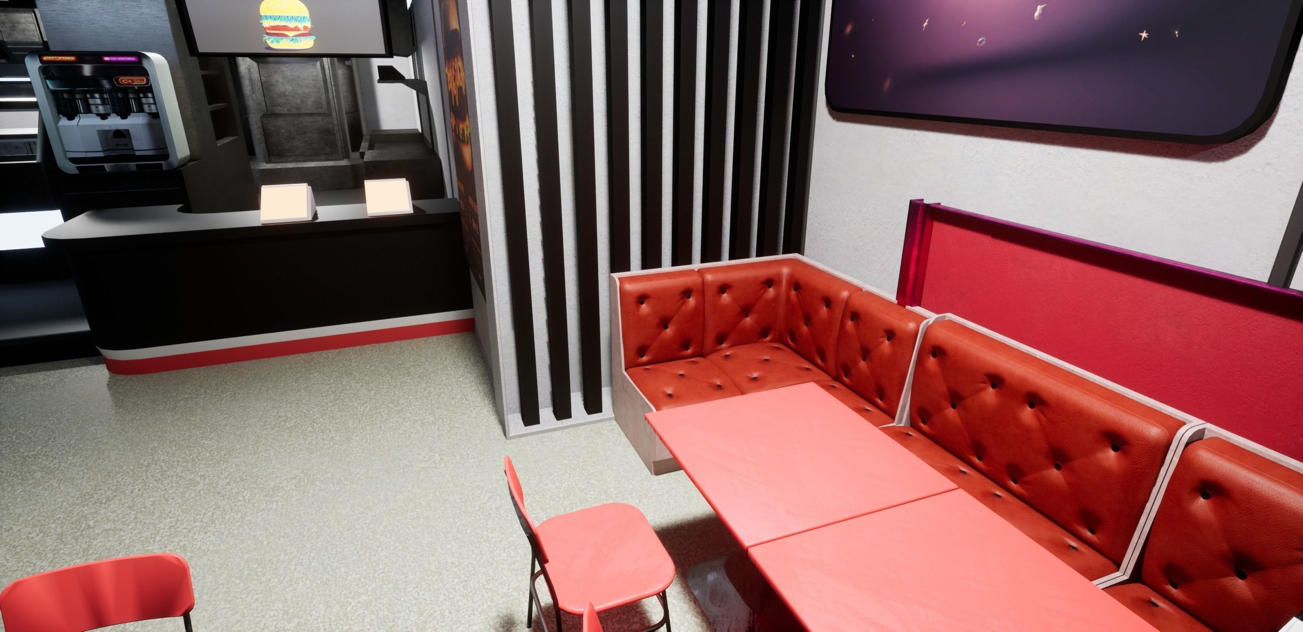 Cyberpunk Burger Restaurant 3D model_22