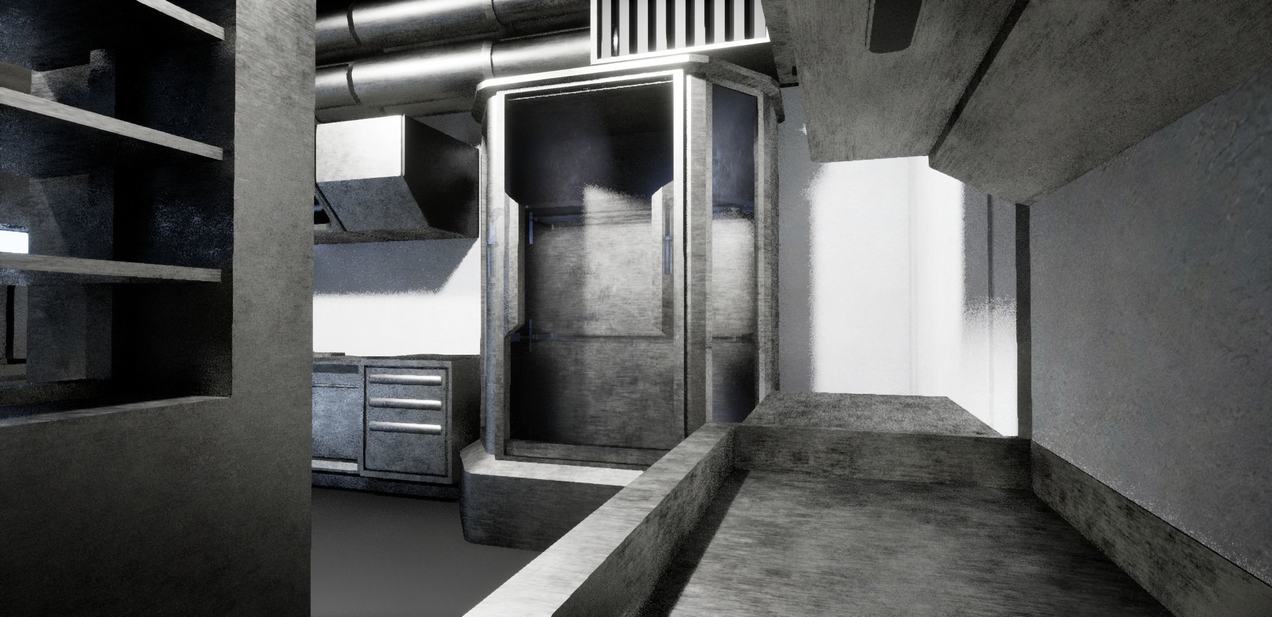 Cyberpunk Burger Restaurant 3D model_4