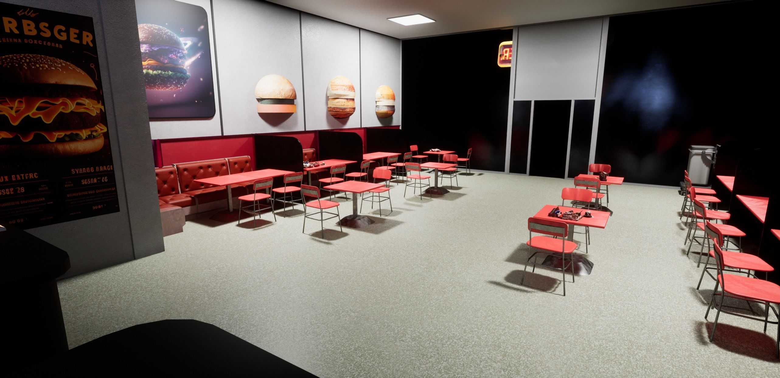 Cyberpunk Burger Restaurant 3D model_19