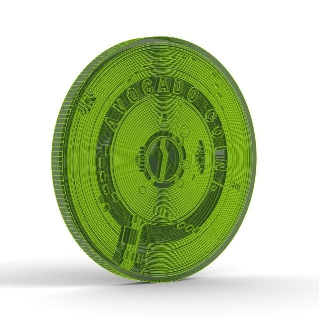 COIN AVOCADO AVOCADOCOIN TOKEN 3D print model_1