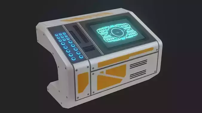 Sci-Fi Control Panel  - Game Ready - PBR Low-poly 3D model
