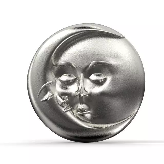 SOL LUNA SUN MOON NECKLACE PENDANT 3D print model
