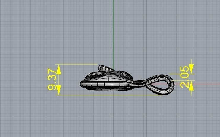 PENDANT NECKLACE RAT MICE RATON RATA MOUSE 3D print model_8