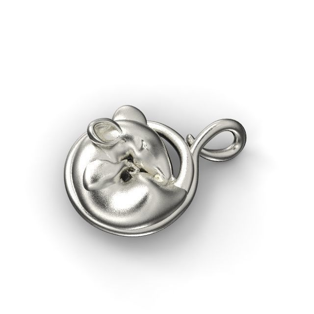 PENDANT NECKLACE RAT MICE RATON RATA MOUSE 3D print model_1