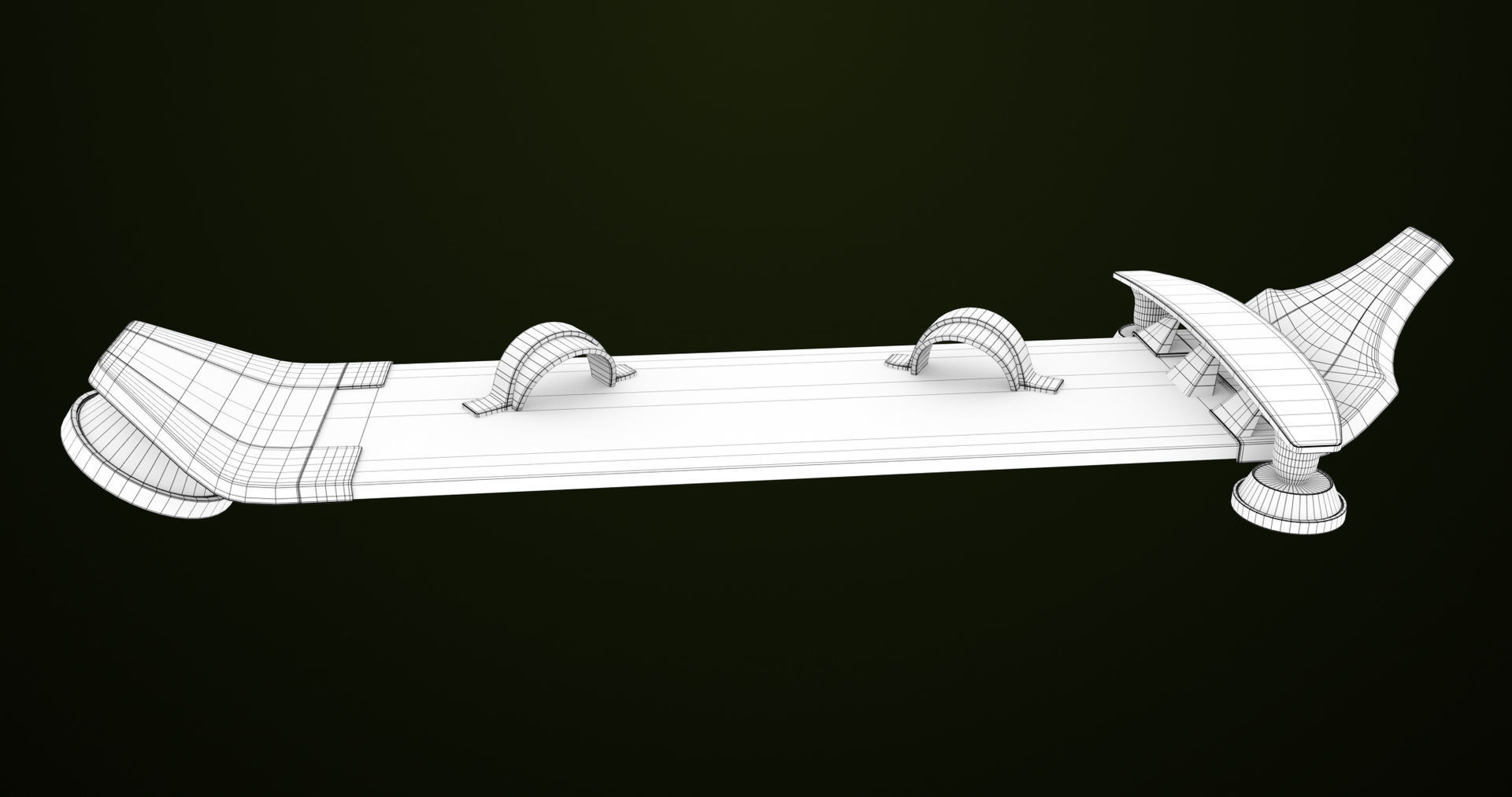 Sci Fi Hoverboard 8 All PBR Unity UE Textures Included Low-poly 3D model_24