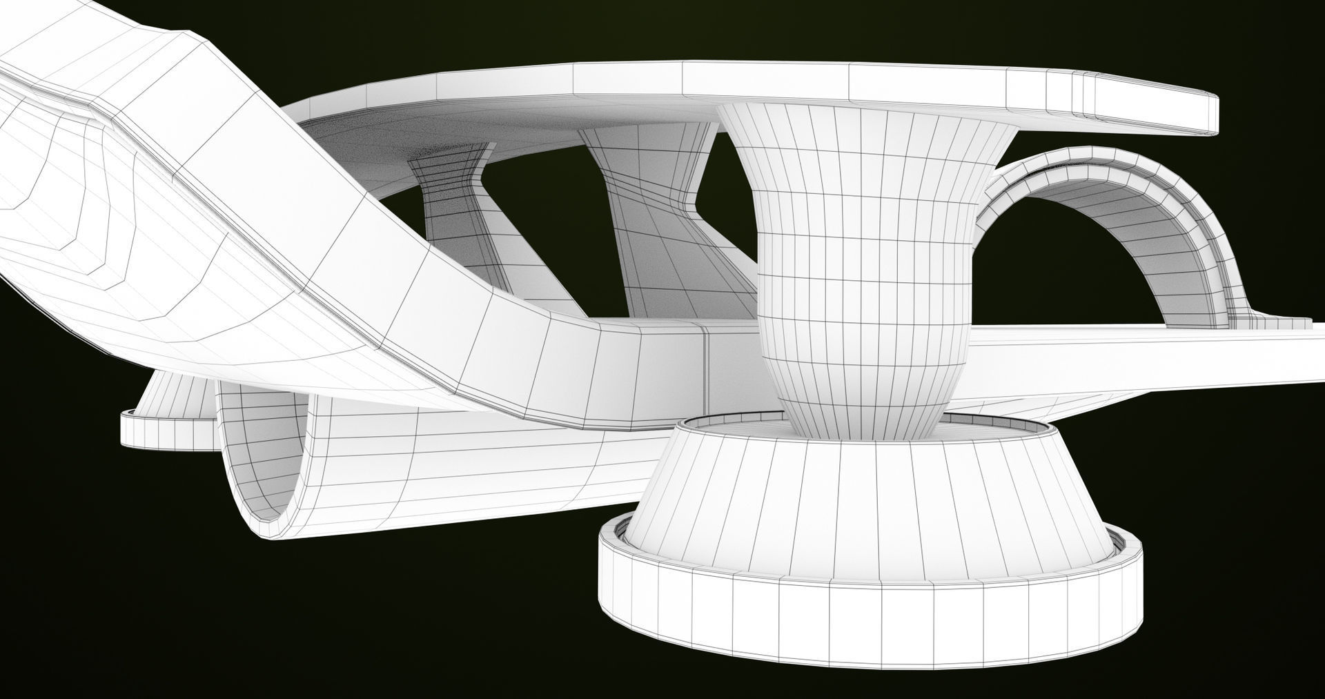 Sci Fi Hoverboard 8 All PBR Unity UE Textures Included Low-poly 3D model_26