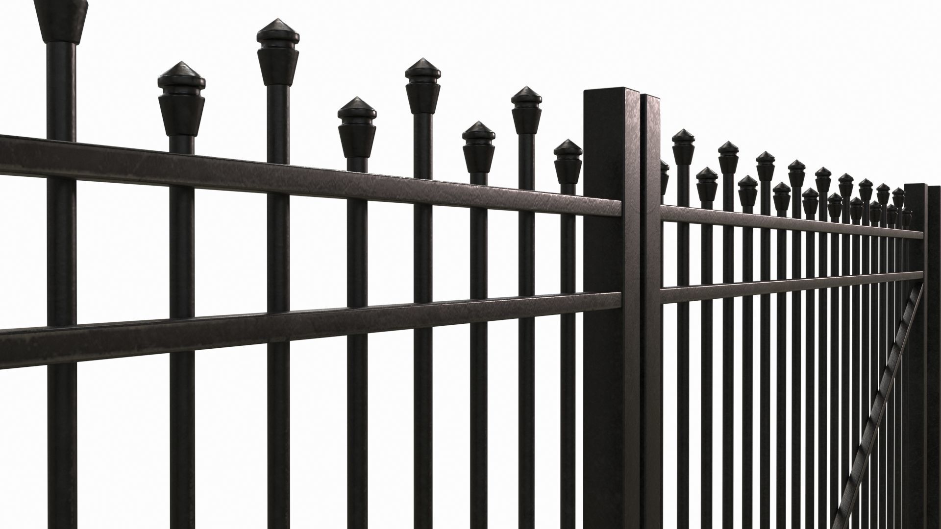 Gate-1 wrought iron gate 3D model_6