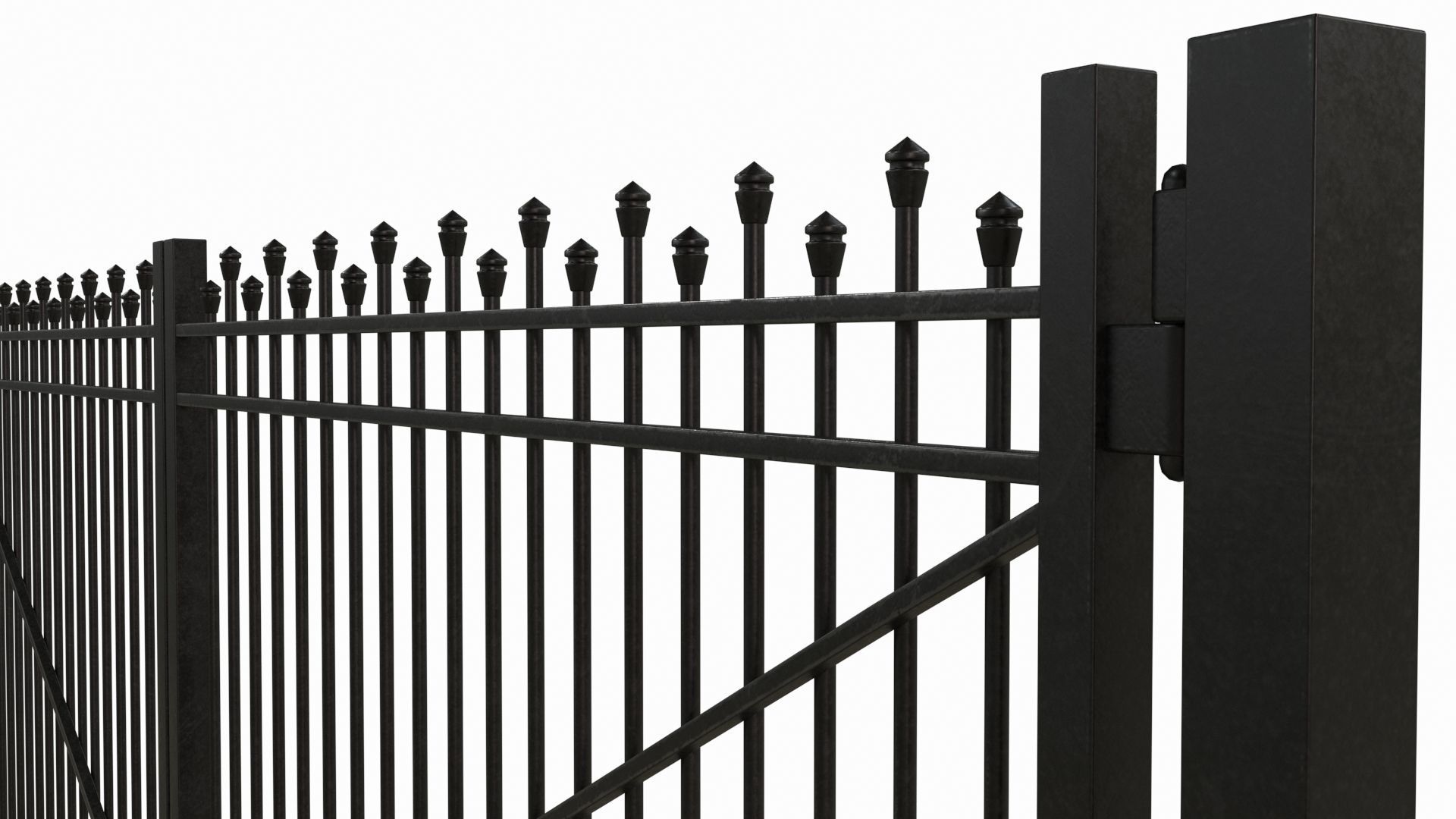 Gate-1 wrought iron gate 3D model_5