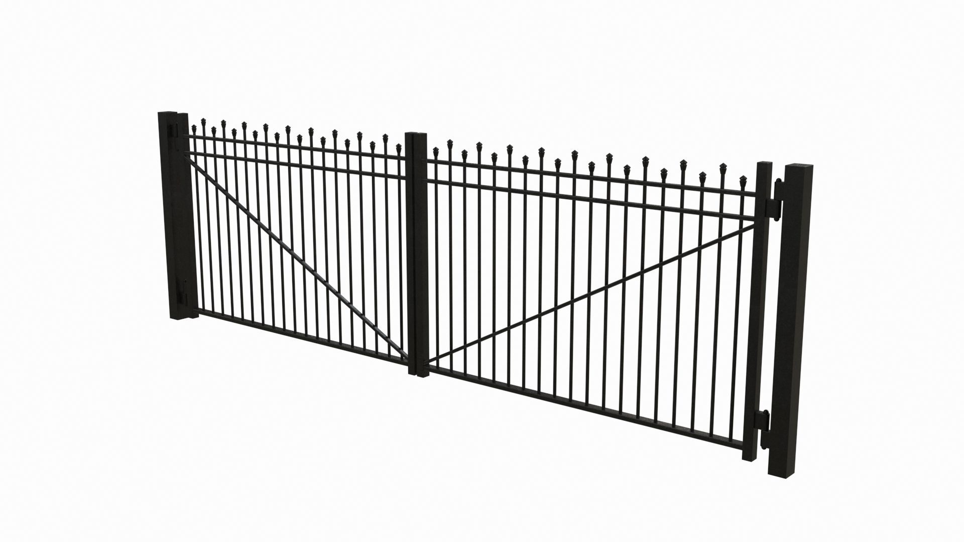 Gate-1 wrought iron gate 3D model_1