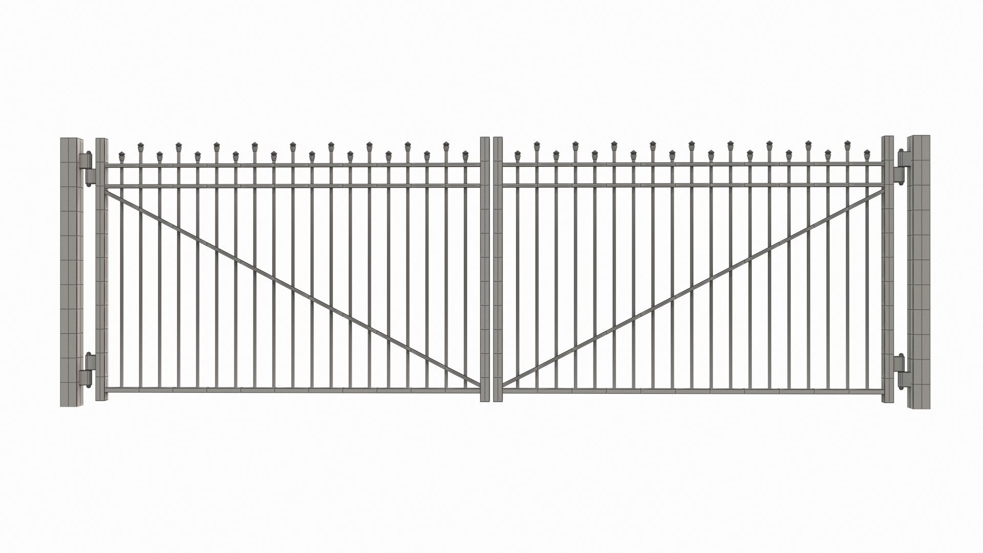 Gate-1 wrought iron gate 3D model_2