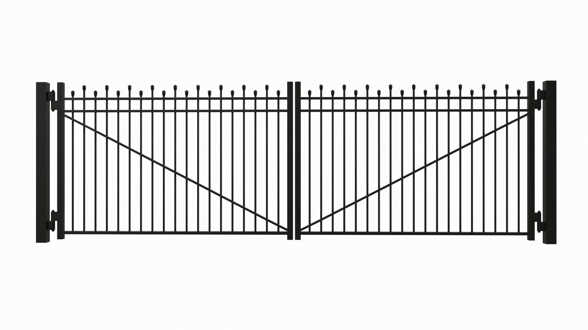 Gate-1 wrought iron gate 3D model_4