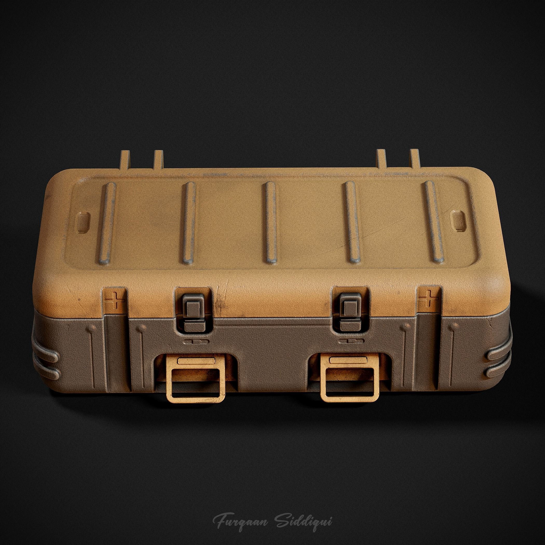 Military Weapon Crate  Low-poly 3D model_4