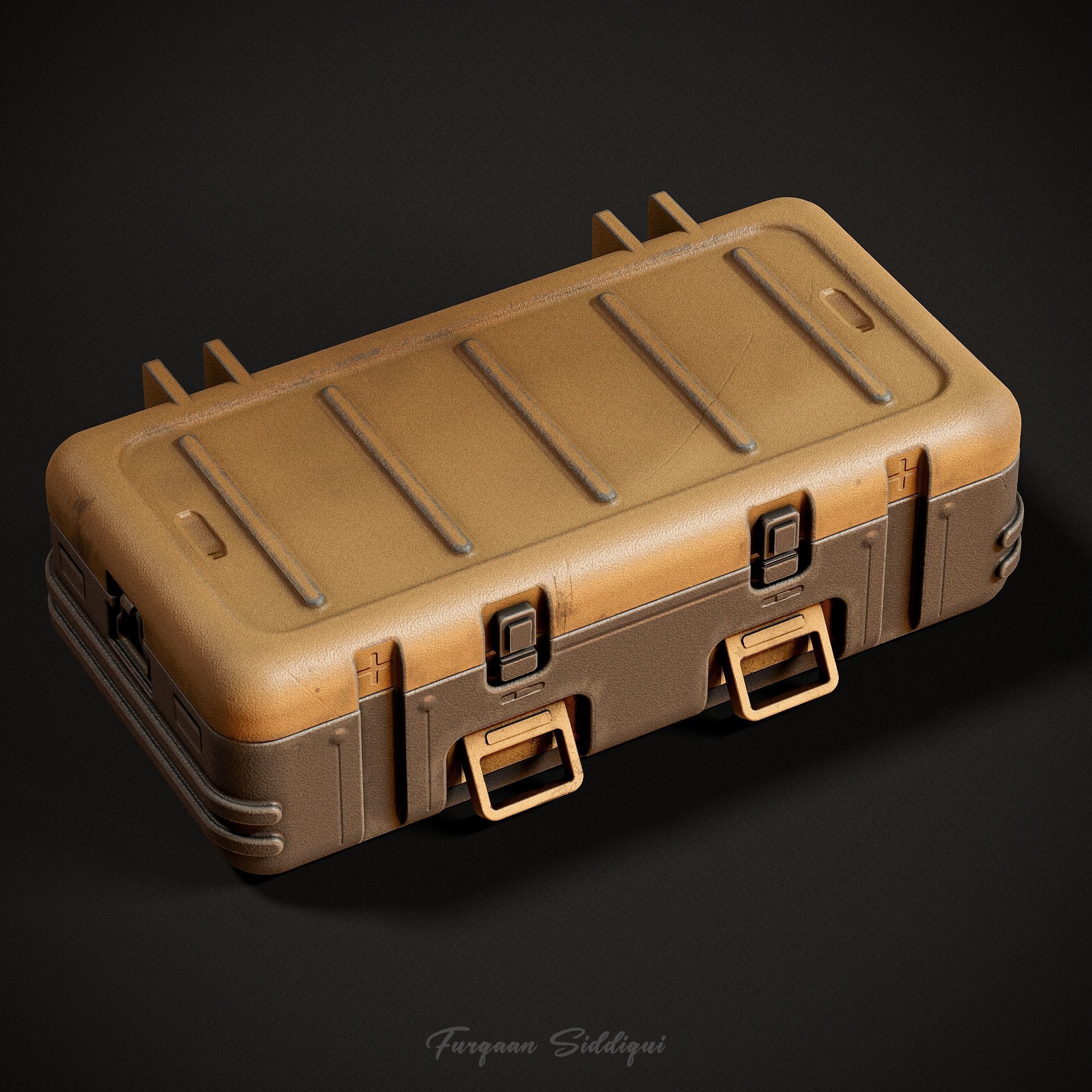 Military Weapon Crate  Low-poly 3D model_2