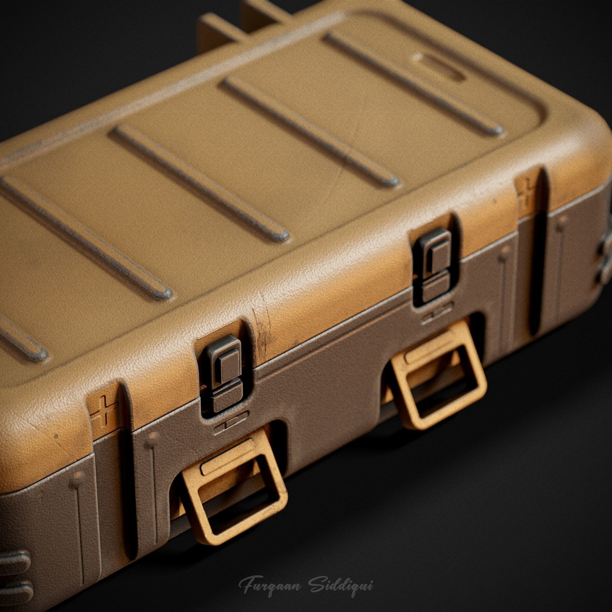 Military Weapon Crate  Low-poly 3D model_9