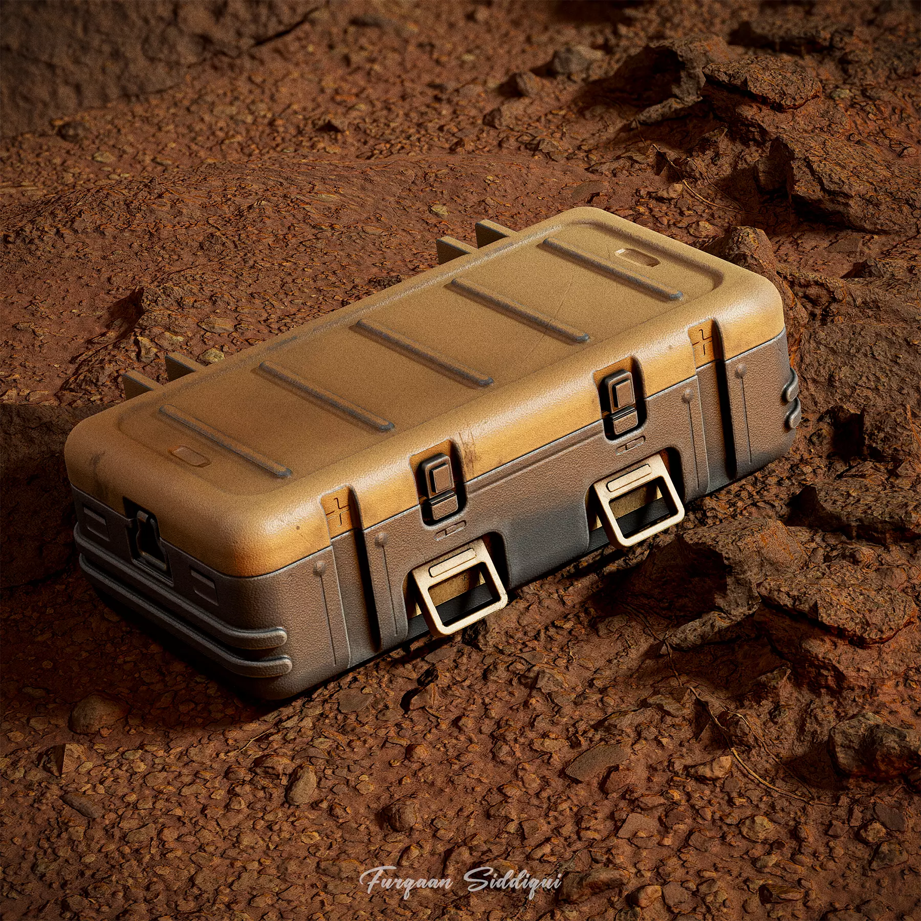 Military Weapon Crate  Low-poly 3D model_0