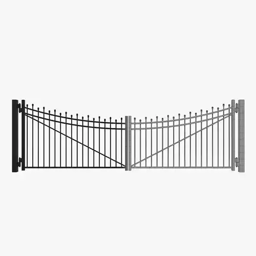 Gate-2 wrought iron gate Low-poly 3D model